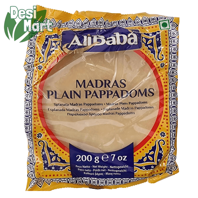 AB Plain Papadams Madras 10X200g