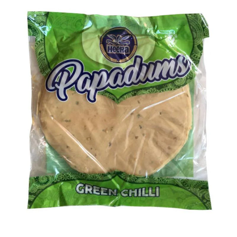 Heera Mini Papad Green Chilli 10 x 200 g
